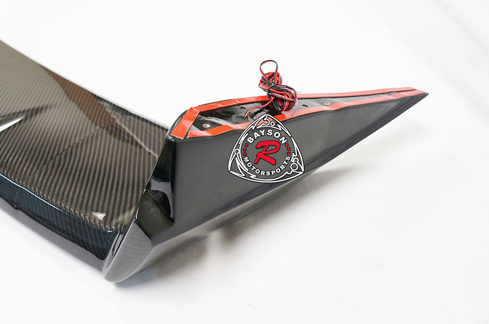 Nsx R Rear Spoiler Fits 90-05 Acura NSX R-Style Rear Trunk Spoiler (Carbon) w/ Red LED ...