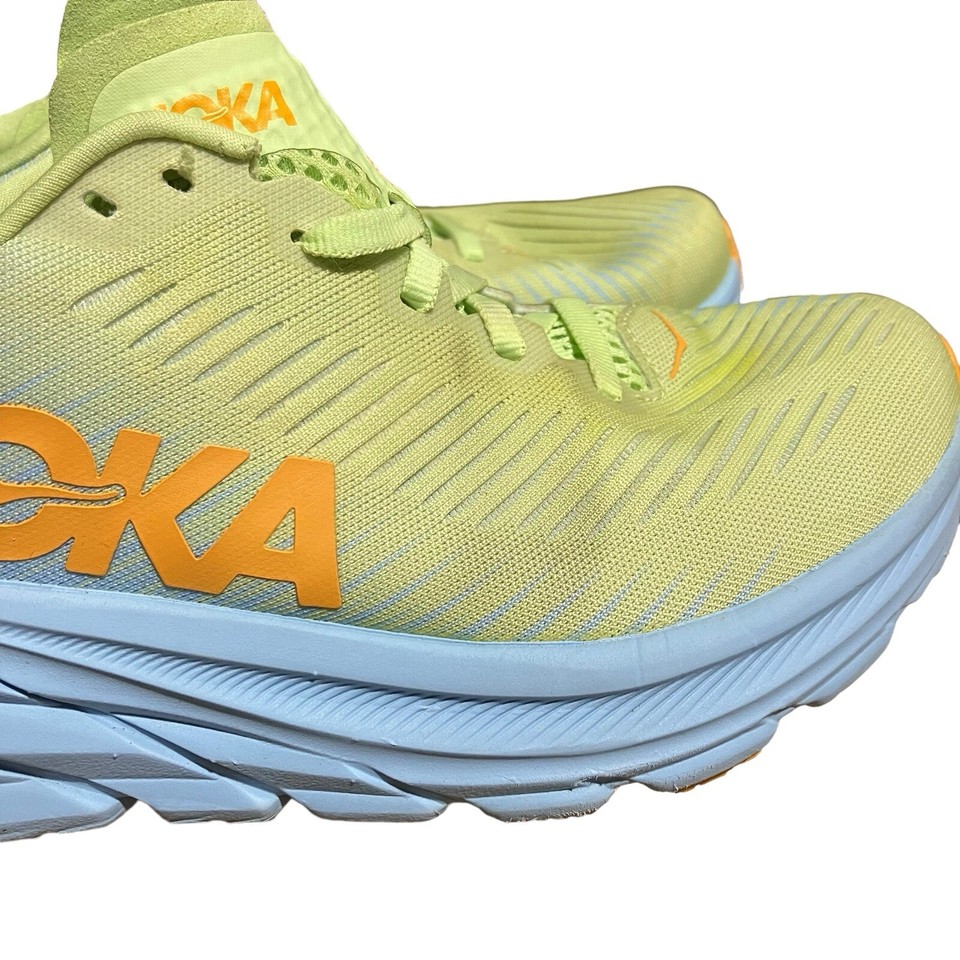 Hoka One One Womens 6 B Green Rincon 3 Running Shoes Neon Butterfly