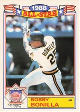 1989 Topps Glossy All-Stars Bobby Bonilla Pittsburgh Pirates #15