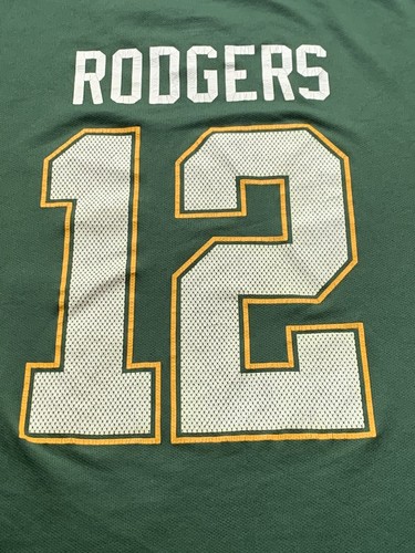 NFL Team Apparel Aaron Rodgers Packers Jersey Men's 2XL Green Football Fanatics - Picture 11 of 18