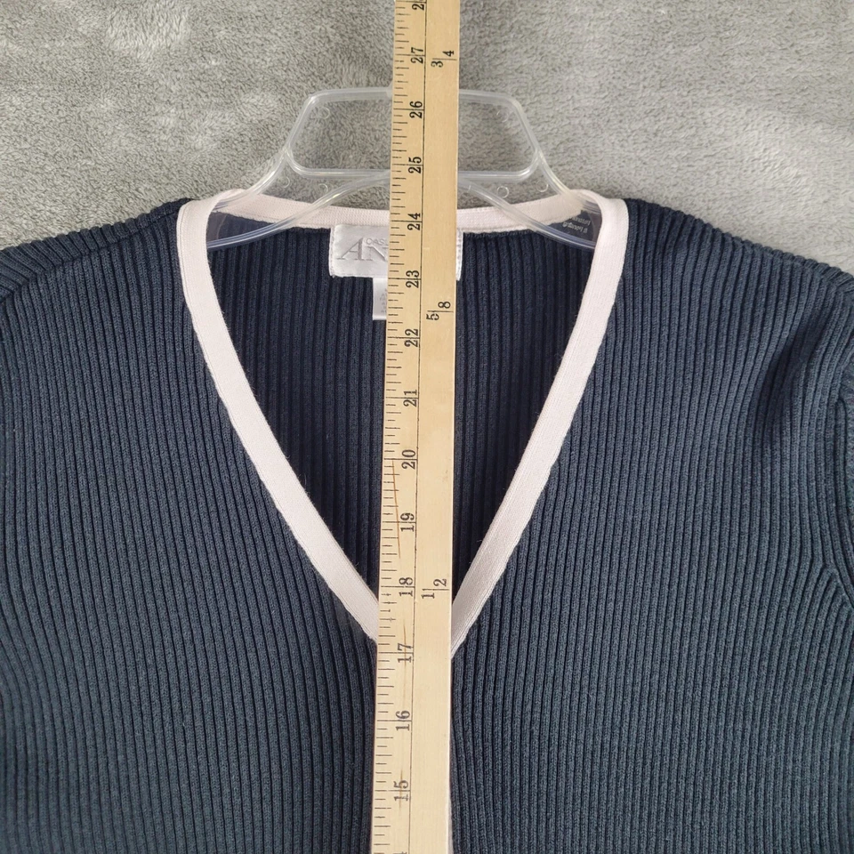 Cárdigan informal Corner Annex para mujer XL negro acanalado hecho en Australia ropa de trabajo Foto 4 de 4