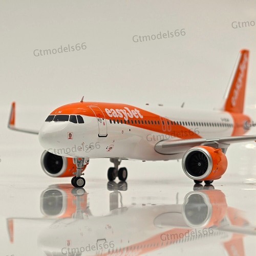 EasyJet Airbus A320neo G-UZLM -WITH STAND JFOX JF-A320-046 Diecast Model 1:200 - Picture 6 of 8