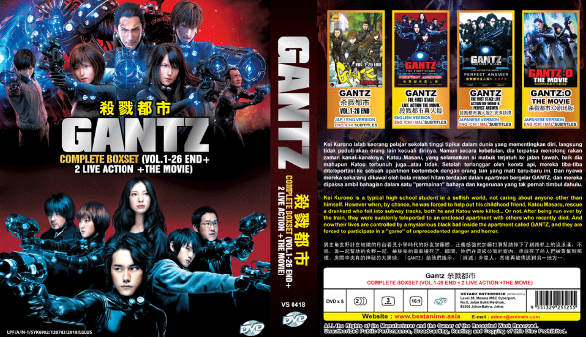 DVD ANIME GANTZ Complete Series Vol.1-26 End + 2 Live Action +