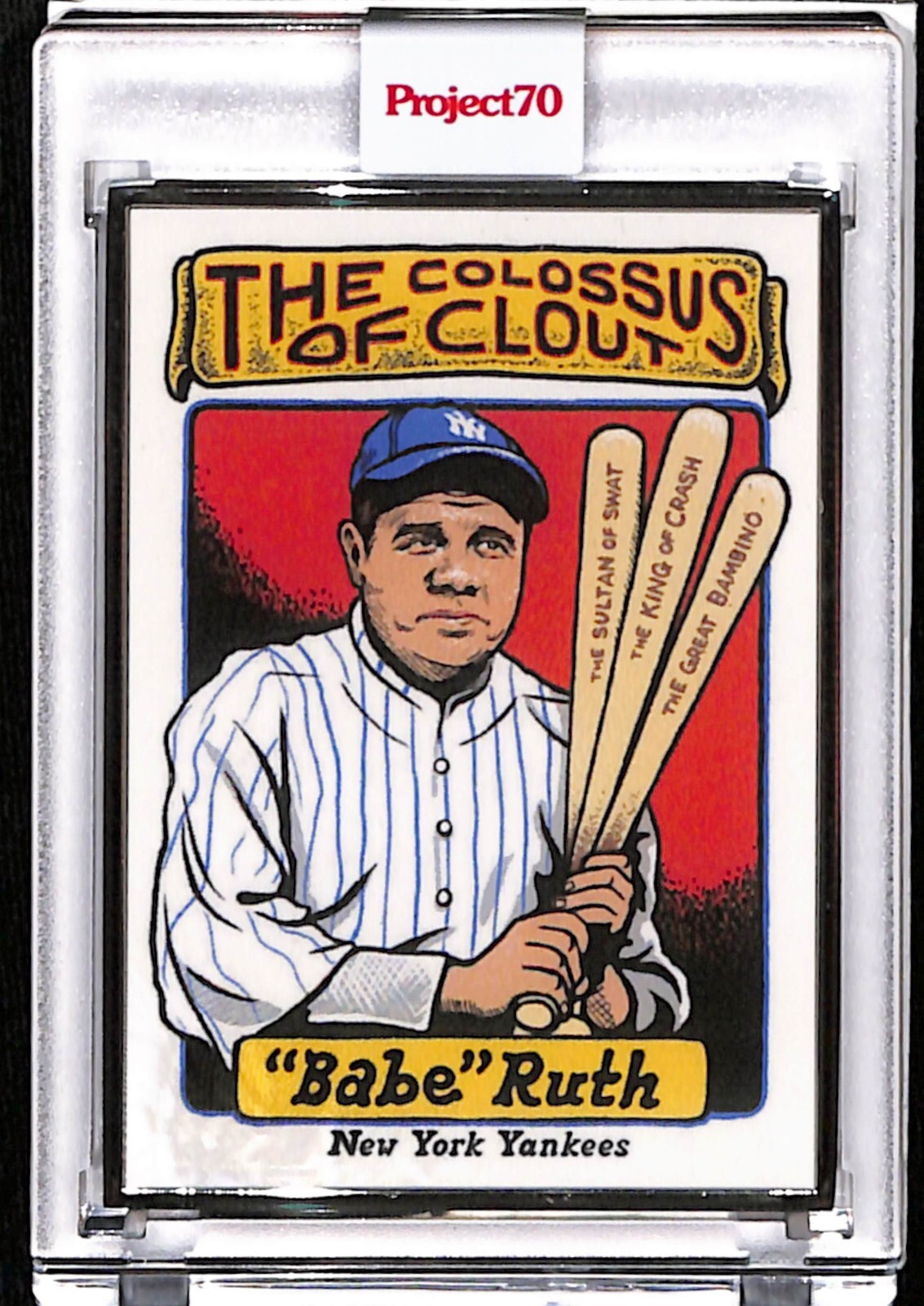 2021 TOPPS PROJECT 70 #227 BABE RUTH BY CHINATOWN MARKET AP SILVER FRAME 43/51