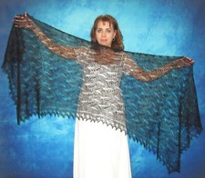 Knitted Goat Down Scarf Orenburg Shawl Handmade