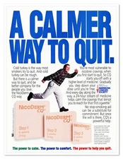 NicoDerm CQ Stop-Smoking Aid Calmer Way to Quit Vintage 1998 Print Magazine Ad