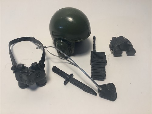 1/6 scale Chopper Pilot Helmet, Combat Knife, Radio, Dog Tags, Binoculars