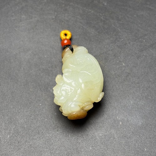 Zertifizierte natürliche Hetian Jade handgeschnitzt Chinakohl Statue Anhänger - Bild 9 von 17