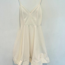 PAPAYA Size Small White Mini Flare Dress Party Dress