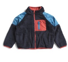 ANDY AND EVAN Infant Boys Color Block Sherpa Jacket Navy 18-24M