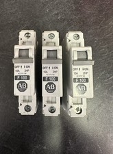 LOT OF 3 ALLEN BRADLEY 1492-CB1 F 100 SER B 3AMP 1 POLE CIRCUIT BREAKER