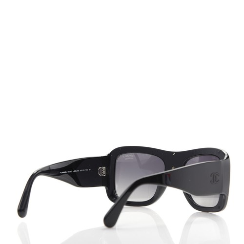 CHANEL CH5395 Black Shield Sunglasses Polarized NEW IN BOX - Picture 2 of 5