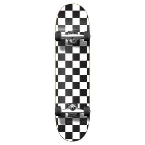 Yocaher Graphic 7.75" Complete Skateboard - Checker White - Picture 1 of 3