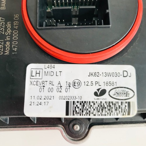 2021 LAND ROVER L494 LED HEADLIGHT CONTROL MODULE JK62-13E005-BC LR139452 - Picture 3 of 3