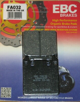 EBC 2 Pastiglie ORGANICHE per Pinza Freno Performance Machine 162x2 2-Piston