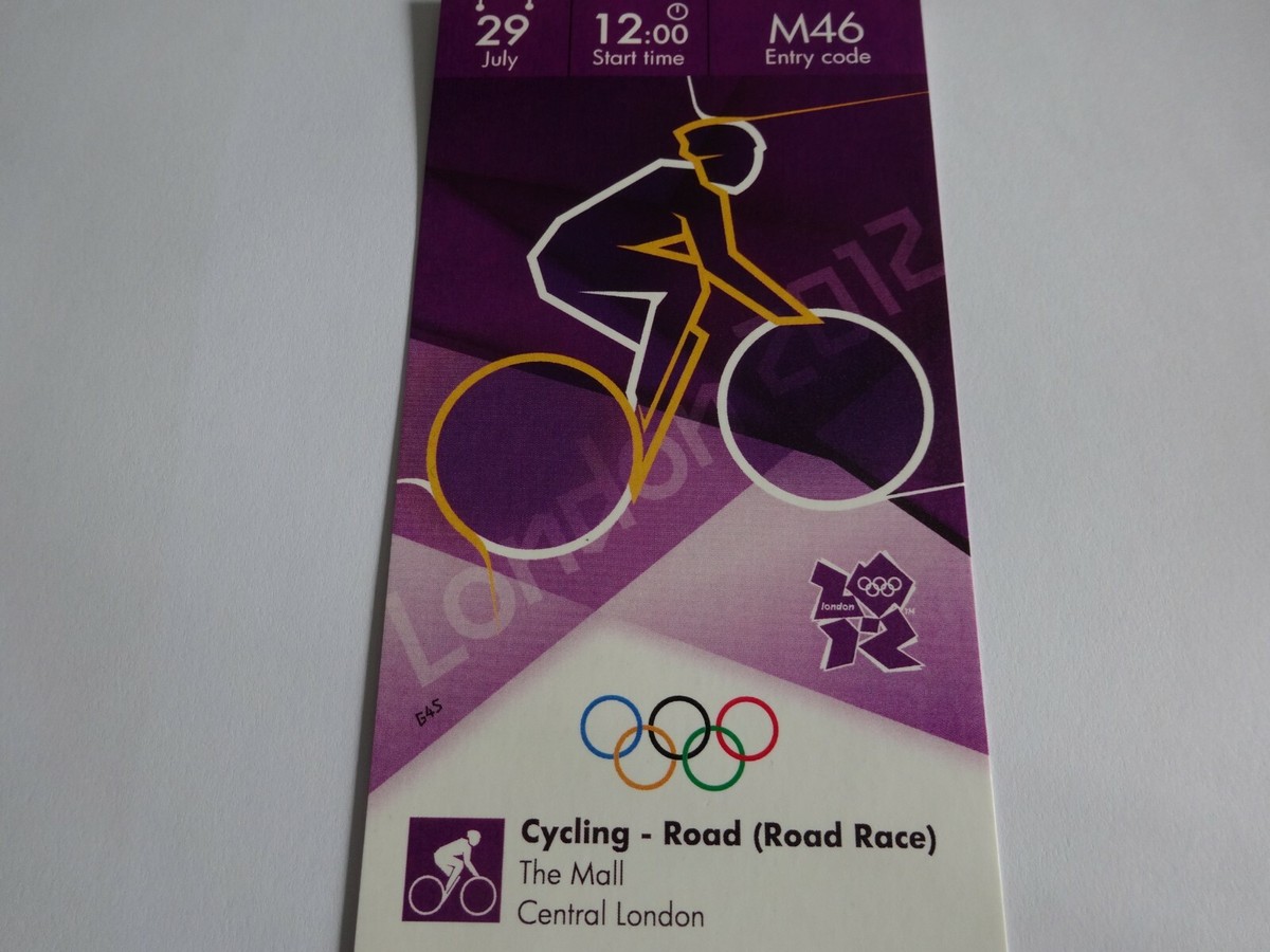 London 2012 Olympic Games ORIGINAL CYCLING ROAD RACE ticket 29th