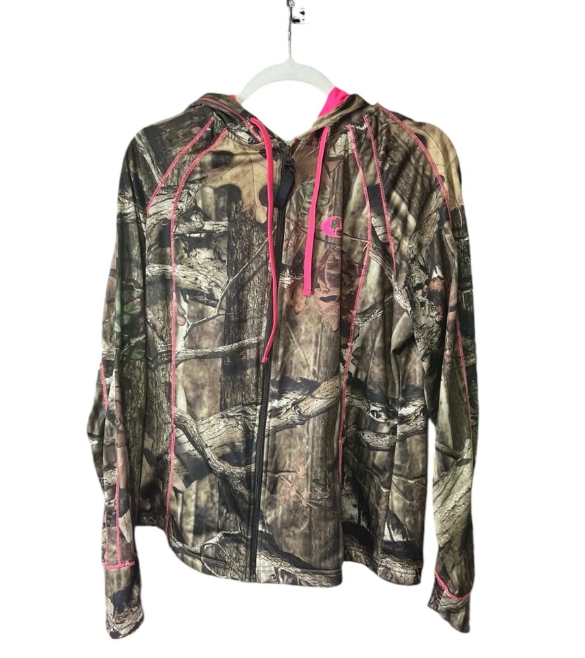 Camisa Pullover Mossy Oak 1/4 Cremallera Para Mujer Talla Grande Estampado Camuflaje Cazador Foto 2 de 4
