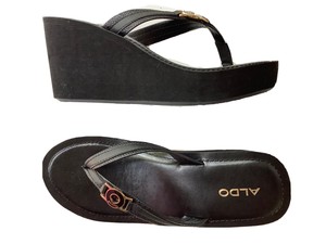 aldo black platform sandals