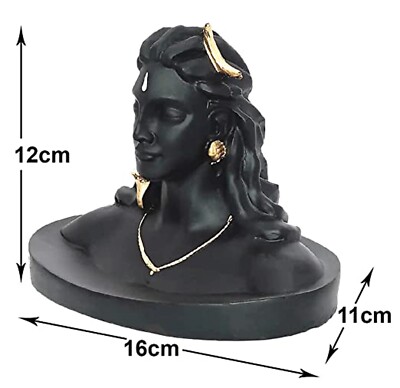 Vedic Charya Lord Adiyogi Shiva Statue 12,7 Cm – Handgefertigte Harz-Idol In Dhyana Mudra Für Zuhause, Büro Oder Auto