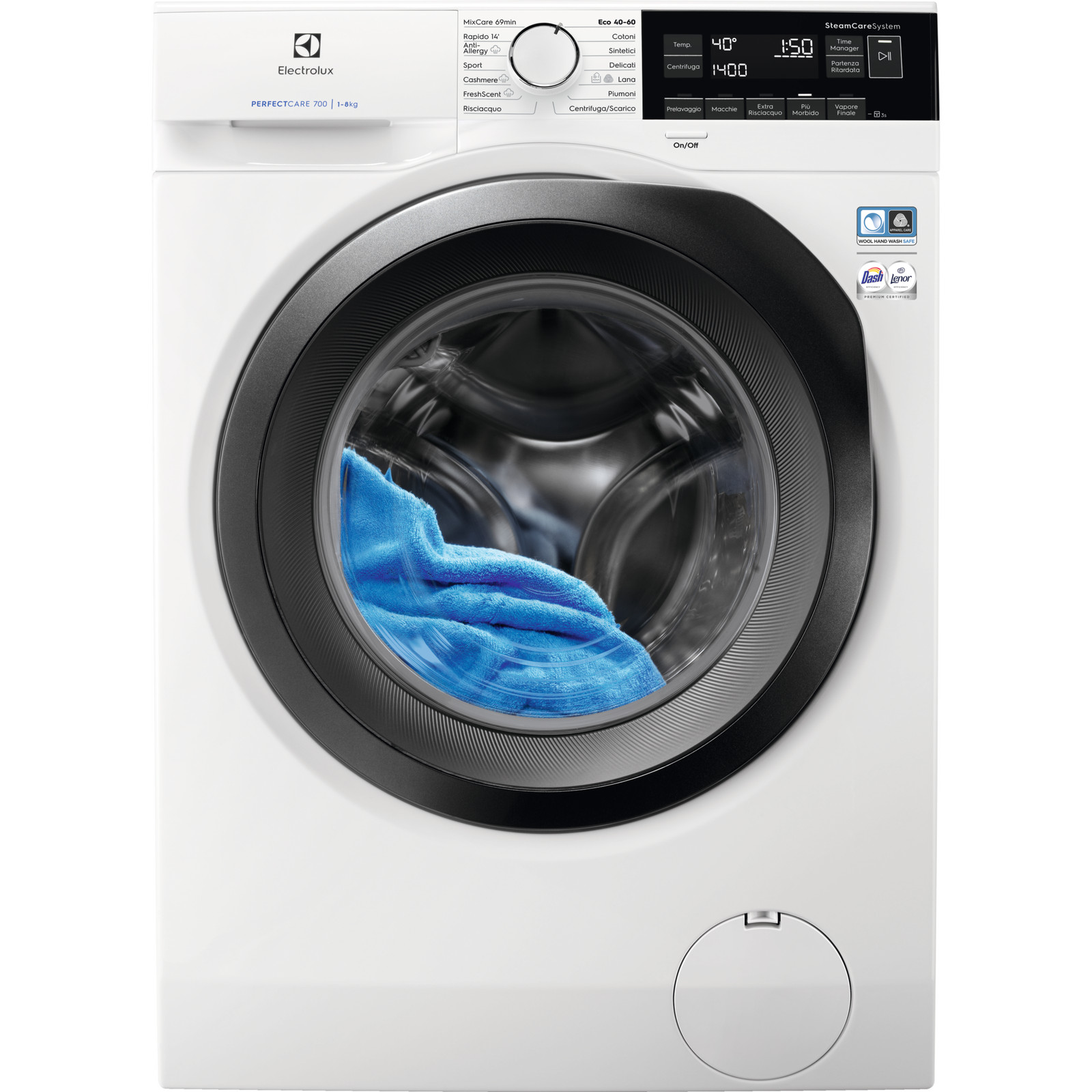 Electrolux Lavatrice SteamCare EW7F384GREEN | 14 Programmi 8KG Classe A
