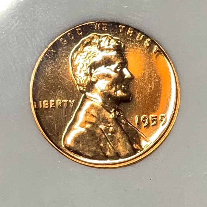Proof 1959 Lincoln Memorial Cent NNC Proof.  69+ RD Cameo LIST $2000.00 - Image 2 of 4