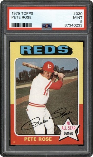 1975 Topps #320 Pete Rose - PSA MINT 9 - Cincinnati Reds - CENTERED VSCARDS