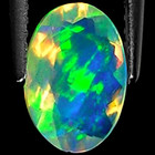 1.14 Ct Natural Ethiopian Faceted Opal Gemstone Multi Color Oval Faceted Cut — photo 3