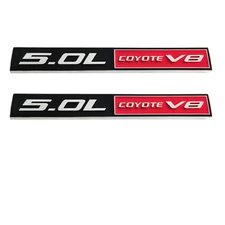 Fits (2pc) Mustang GT 5.0 Emblem F150 FX4 Coyote V8 5.0L Decal Badge