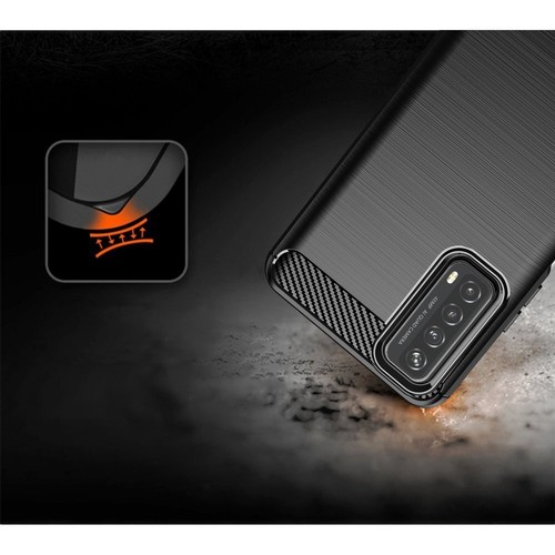 COVER IN SILICONE CARBON LOOK per SMARTPHONE - RESISTENTE CUSTODIA NERO - Foto 57 di 151