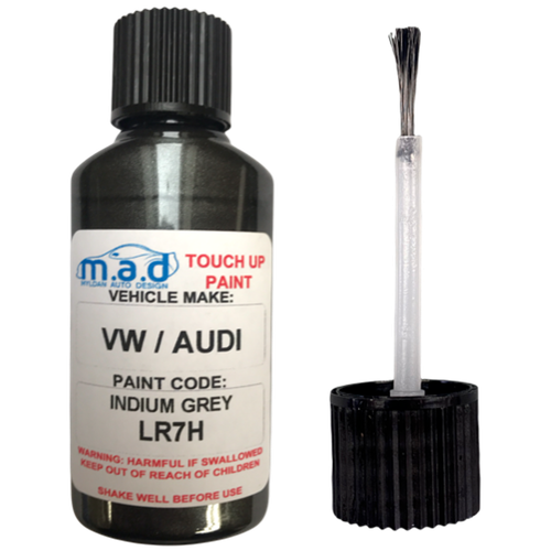 Touch Up Kit For VW/Audi Indium Grey LR7H Bottle Brush Repair Paint