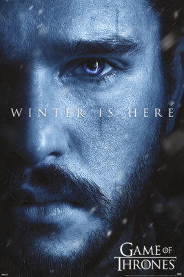 GAME OF THRONES WINTER IS HERE JON 24x36 POSTER GOT JON SNOW KING OF THE NORTH!!