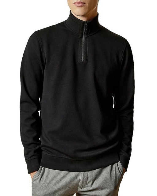 funnel neck half zip sweatshirt