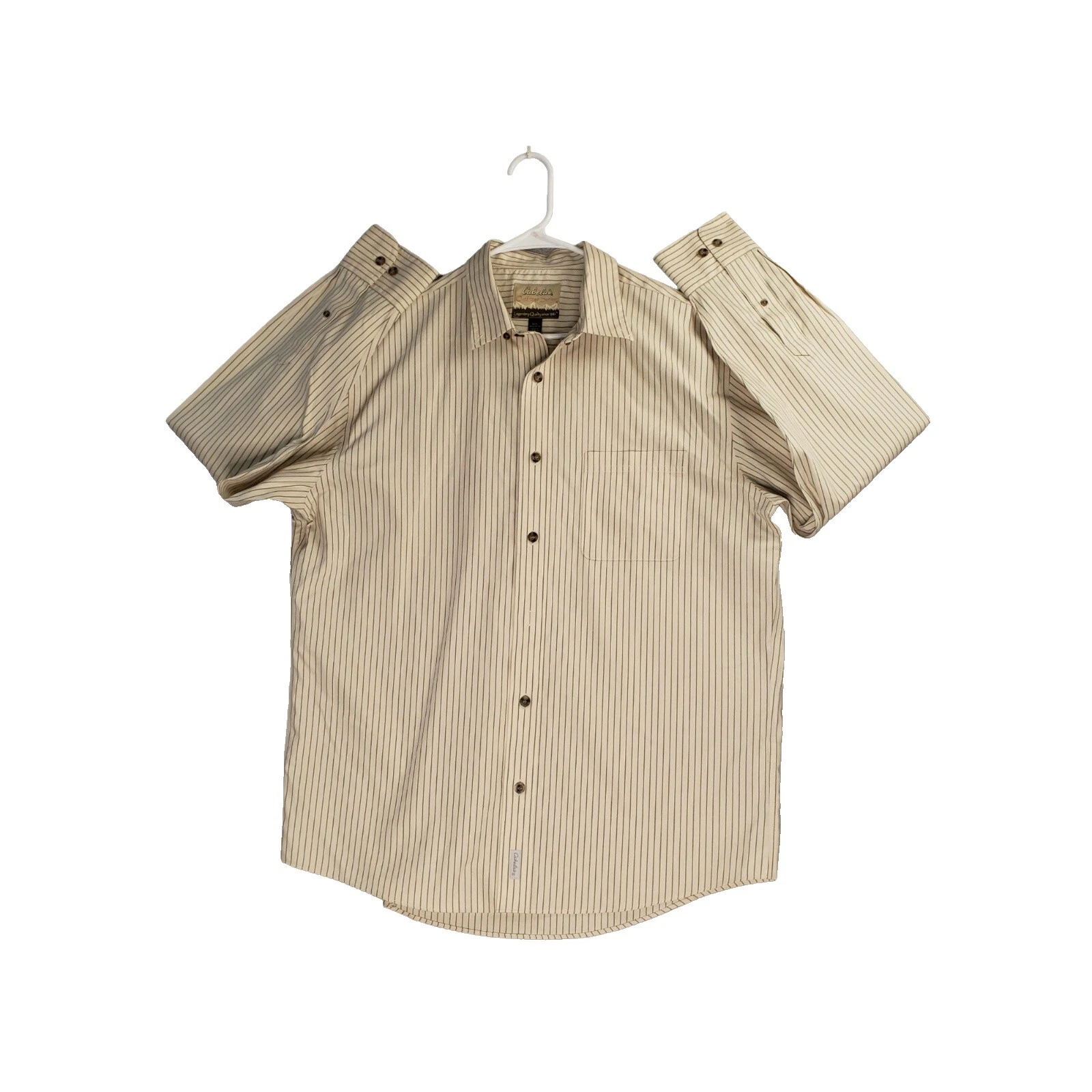 Botón informal a rayas de algodón Cabela's - Down Shirts for Men