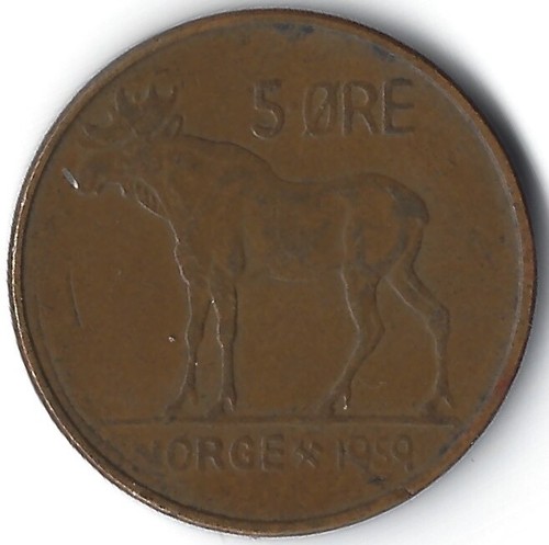 Norway 5 øre 1959