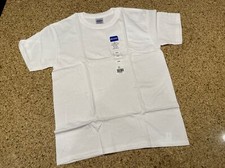 NEW Gildan Heavy Cotton Youth Size Medium White Short Sleeve T-Shirt NWT
