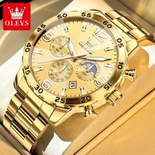 OLEVS Waterproof Quartz Luminous Men's Watch Luxury Date Business Men Strap