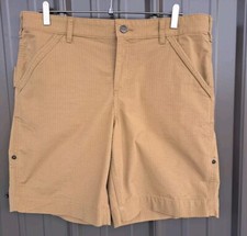 Carhartt Womens Sz 14 Original Fit Shorts 9" Long Ripstop Comfort Waist Roll Tab