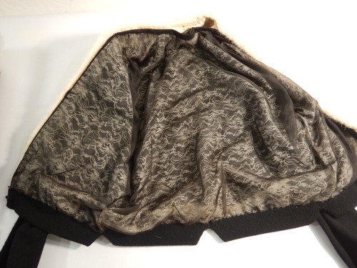 Vintage 1950s Black Bernhard Altmann Cashmere Cardigan Sweater Mink Collar - Picture 15 of 15