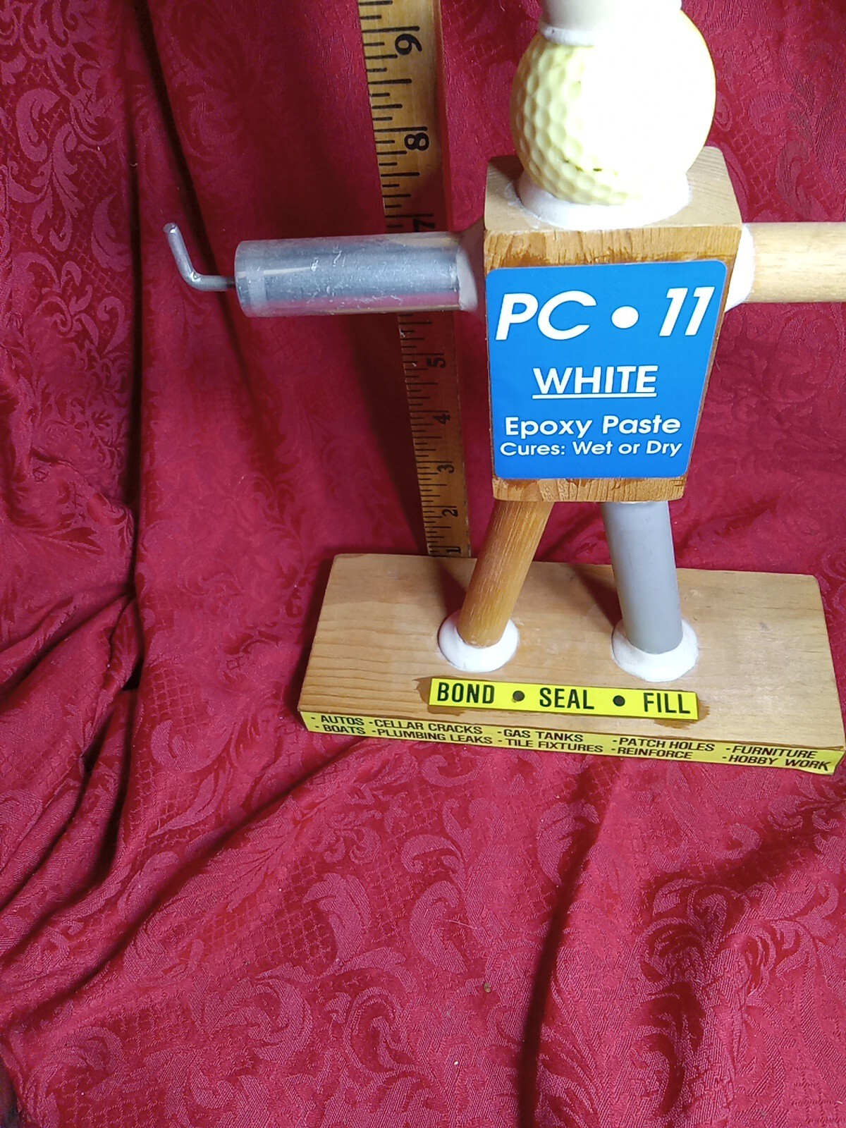 VINTAGE PC11 EPOXY SEALER HARDWARE STORE DISPLAY WITH WOOD GUY JUNE 1988 IA eBay