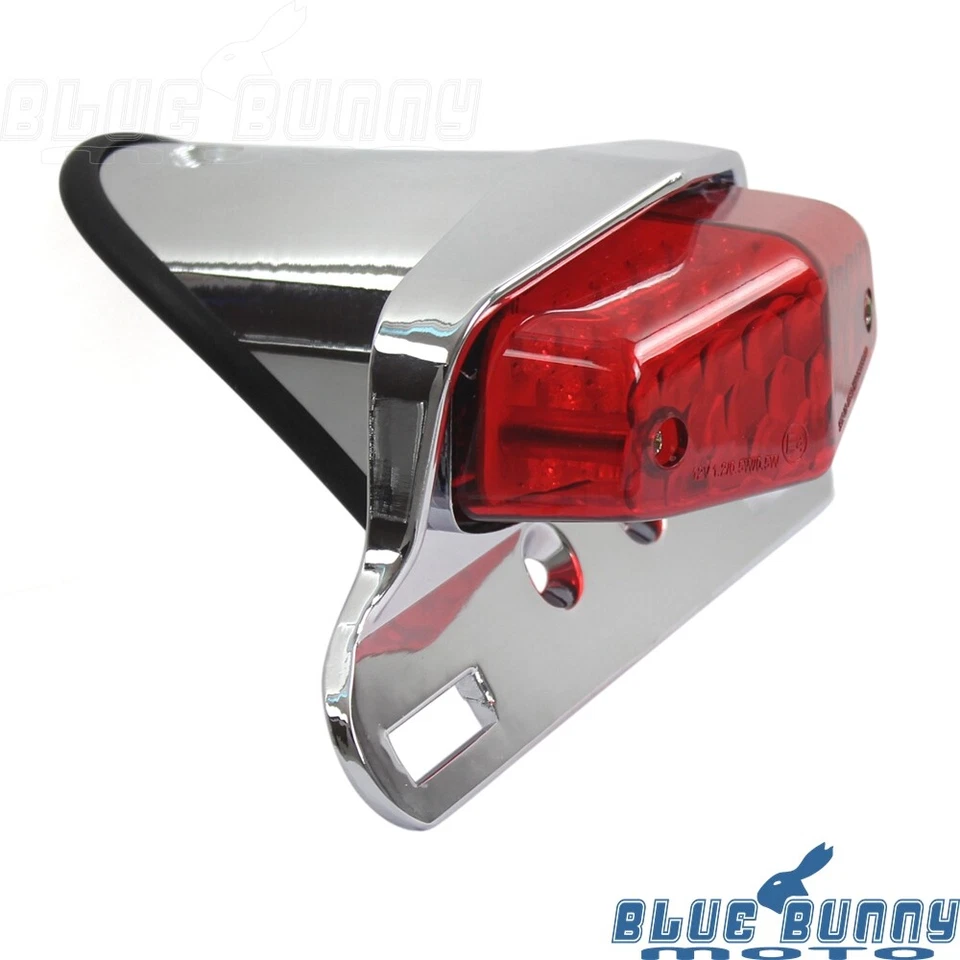LUCAS Tail LED Brake Light License Plate Lamp Mount For Harley Yamaha Cafe Racer - Image 4 of 4