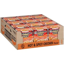 12 Count - Maruchan Instant Lunch Hot & Spicy Chicken, Ramen Noodle Soup 2.25 Oz