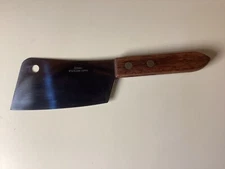 Bonny Knife Mini Cleaver Cheese Stainless Steel 6.5” Wooden Handle Japan Vintage