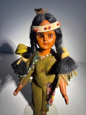 Vintage Native American Indian Girl Princess Leather Beaded Dress and Moccasin