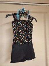 CURTAIN CALL TAP COSTUME BRAND NEW SMALL  MEDIUM CHILD 2 SKIRTS CHIFFON FRINGES
