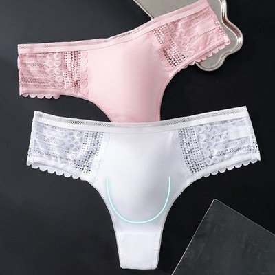Männer Sexy Spitze Eis Seide Nahtlos Tanga Unterwäsche G String 3D Ausbuchtung