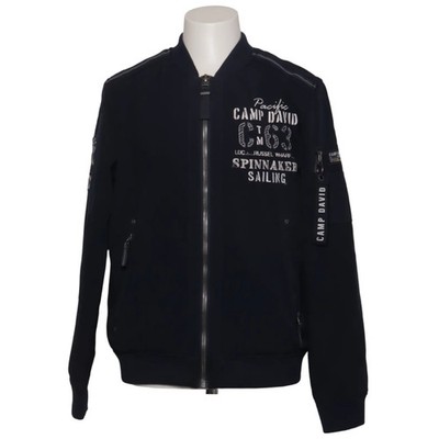 Camp David, Bomberjacke, Herren, Größe: L, Blau, Print #B4z