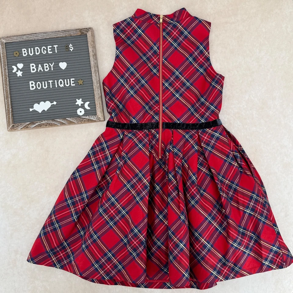 Праздничное рождественское платье в клетку AMERICAN GIRL размер 8 - Изображение 3 из 3