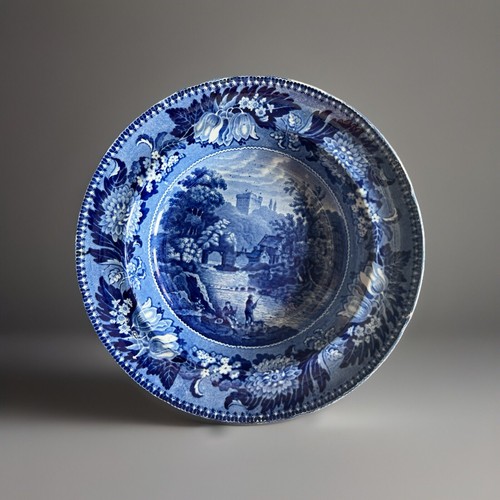 Seltene historische Staffordshire DILSTON TOWER NORTHUMBERLAND Adams 10" Suppenschüssel - Bild 1 von 4