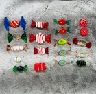 Vintage Colorful Hand Blown Murano Style Art Glass Wrapped Candy Pieces (19)