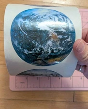 Vintage Mrs Grossmans Stickers Earth From Apollo Roll Of Stickers Blue Backing